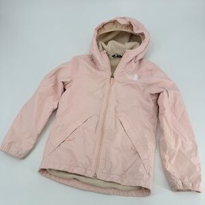 North Face Pink Warm Antora Rain Jacket Girls Kids Small 7 8 FLAWS